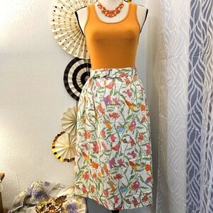 NWOT ModCloth | A-Line Vintage-Inspired Print Skirt Knee-Length Skirt | Size 14